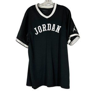 Air Jordan Jersey 23 Black White Embroidered Short Sleeve Large